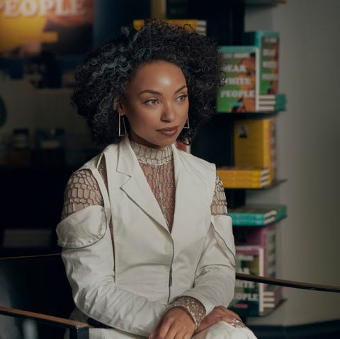 dear white people l to r logan browning as samantha white in episode 401 of dear white people cr lara solankinetflix © 2021