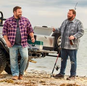 two men wearing destination xl clothing