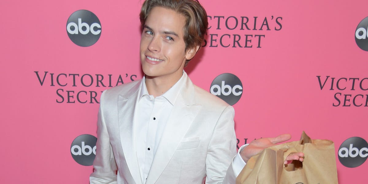 LOL, Dylan Sprouse Just Brought His Victoria's Secret Model Girlfriend Fast Food at the Show