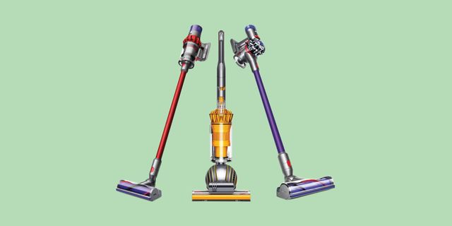 dyson vacuums with green background