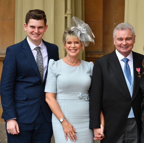 (from right) Eamonn Holmes, Ruth Langsford and their son James on James' 17th birthday.