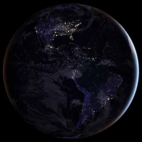 earth at night