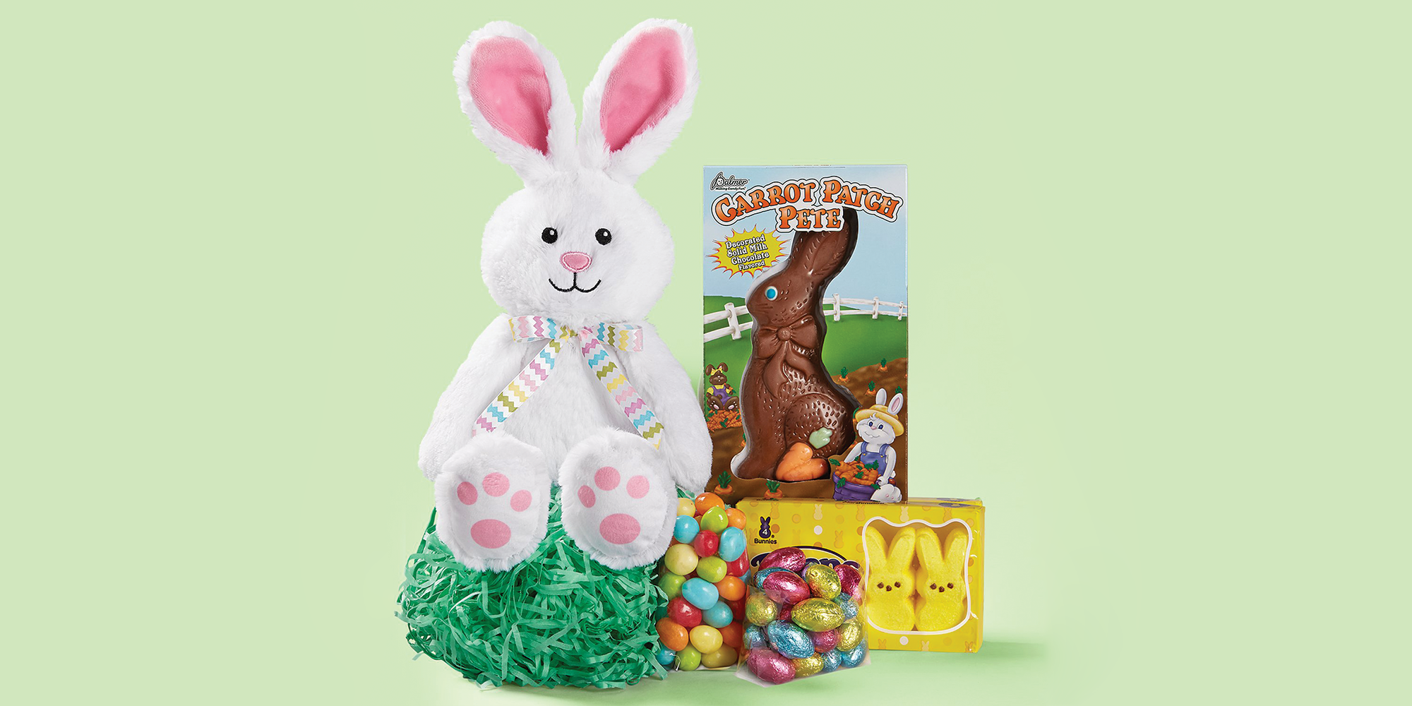 easter baskets with candy and toys