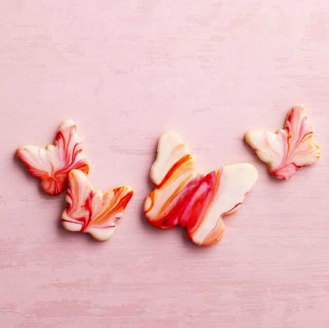 marbled butterfly cookies