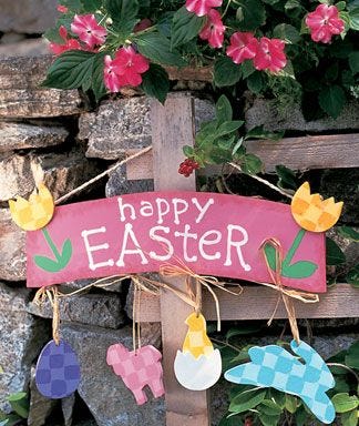 easter crafts for kids painted easter sign