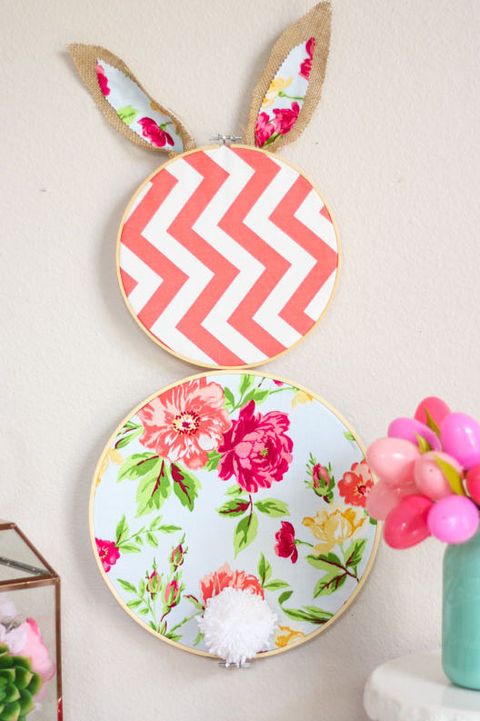 easter crafts i- embroidery hoop bunny