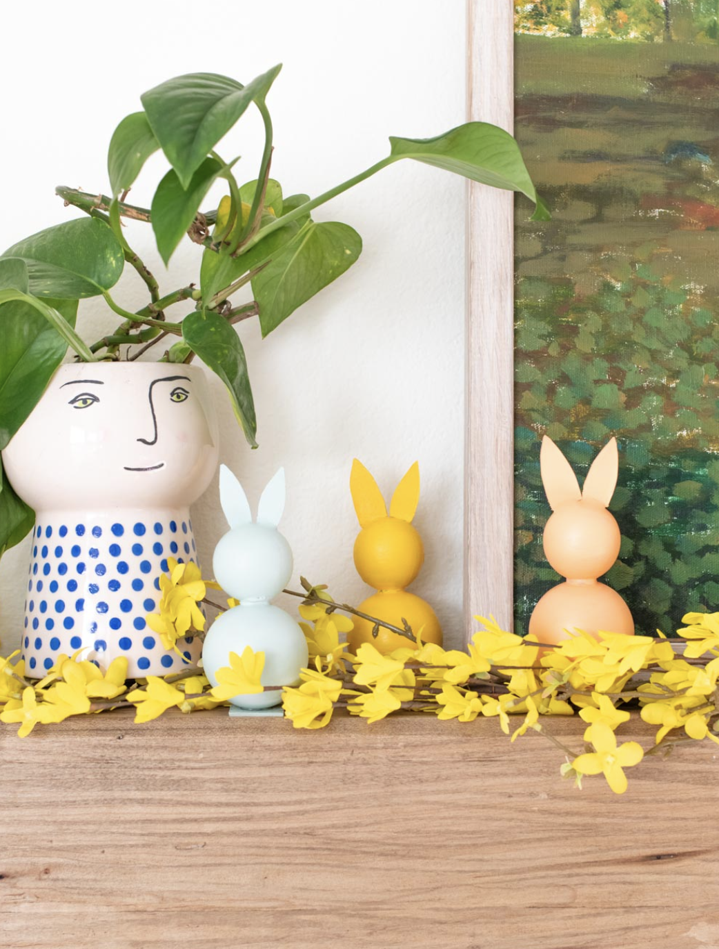 Easter Tree Ornament Decoration Hoppy Bunny Rabbit Handmade Holiday Gift