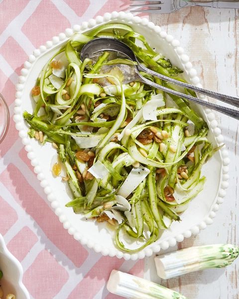 easter dinner ideas shaved asparagus salad