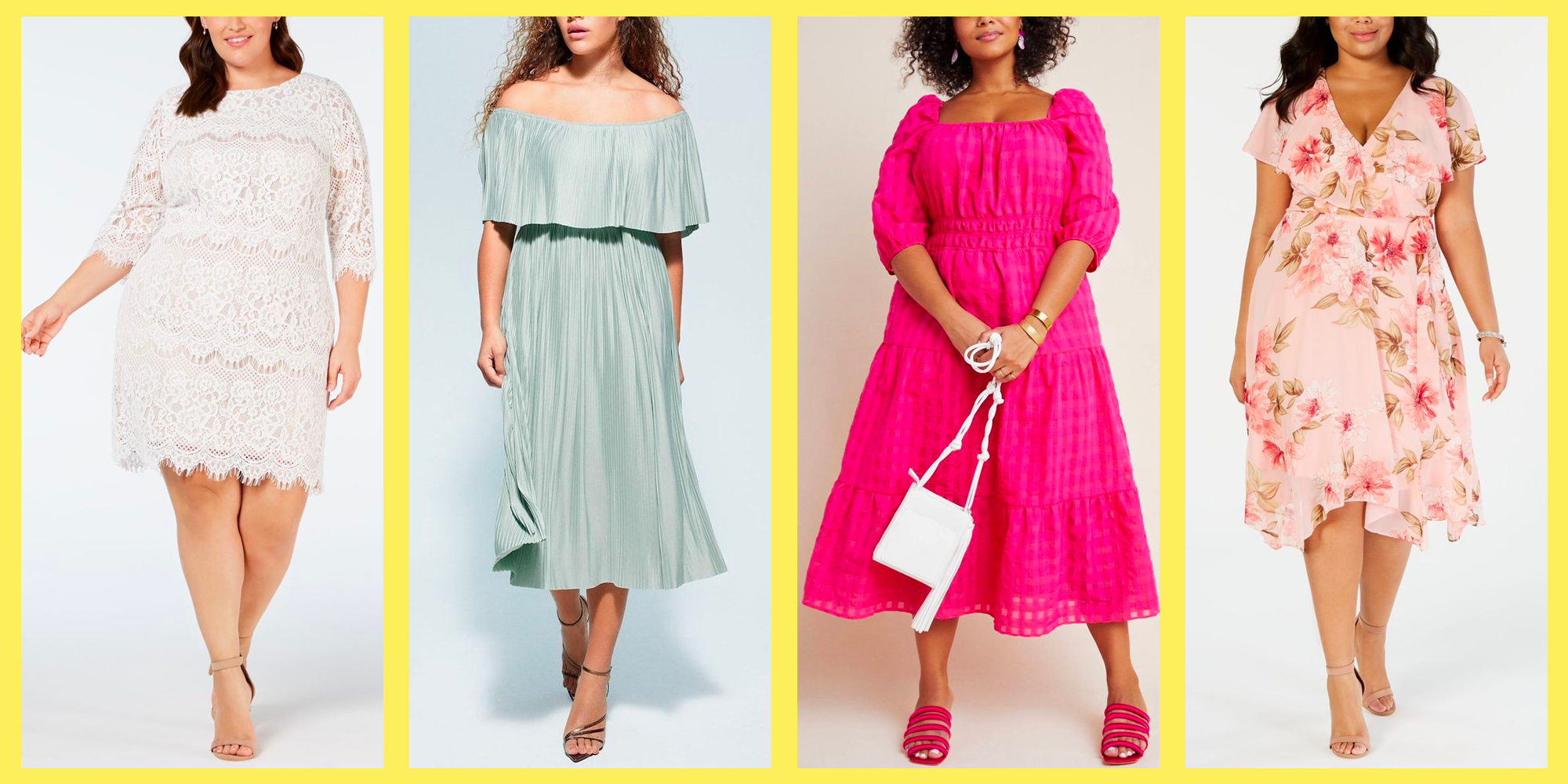 pink dresses for plus size women
