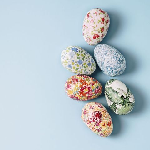 floral decorated easter eggs