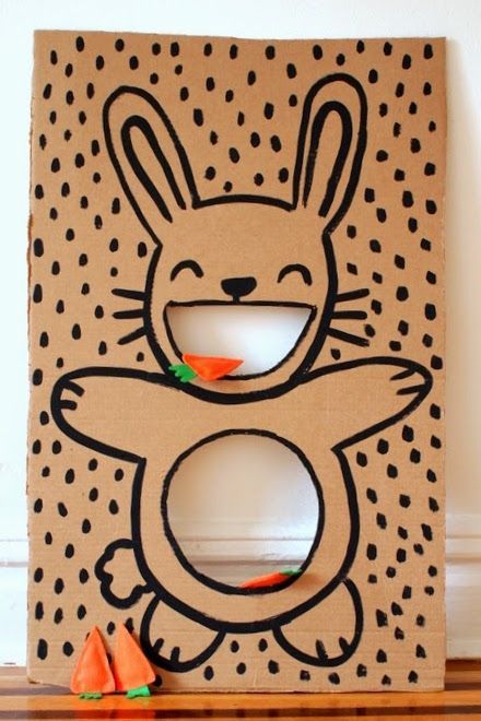 Jofan Easter Toss Games with 3 Bean Bags Easter Bunny Games Toys for Kids Boys Girls Easter Basket Stuffers Gifts 