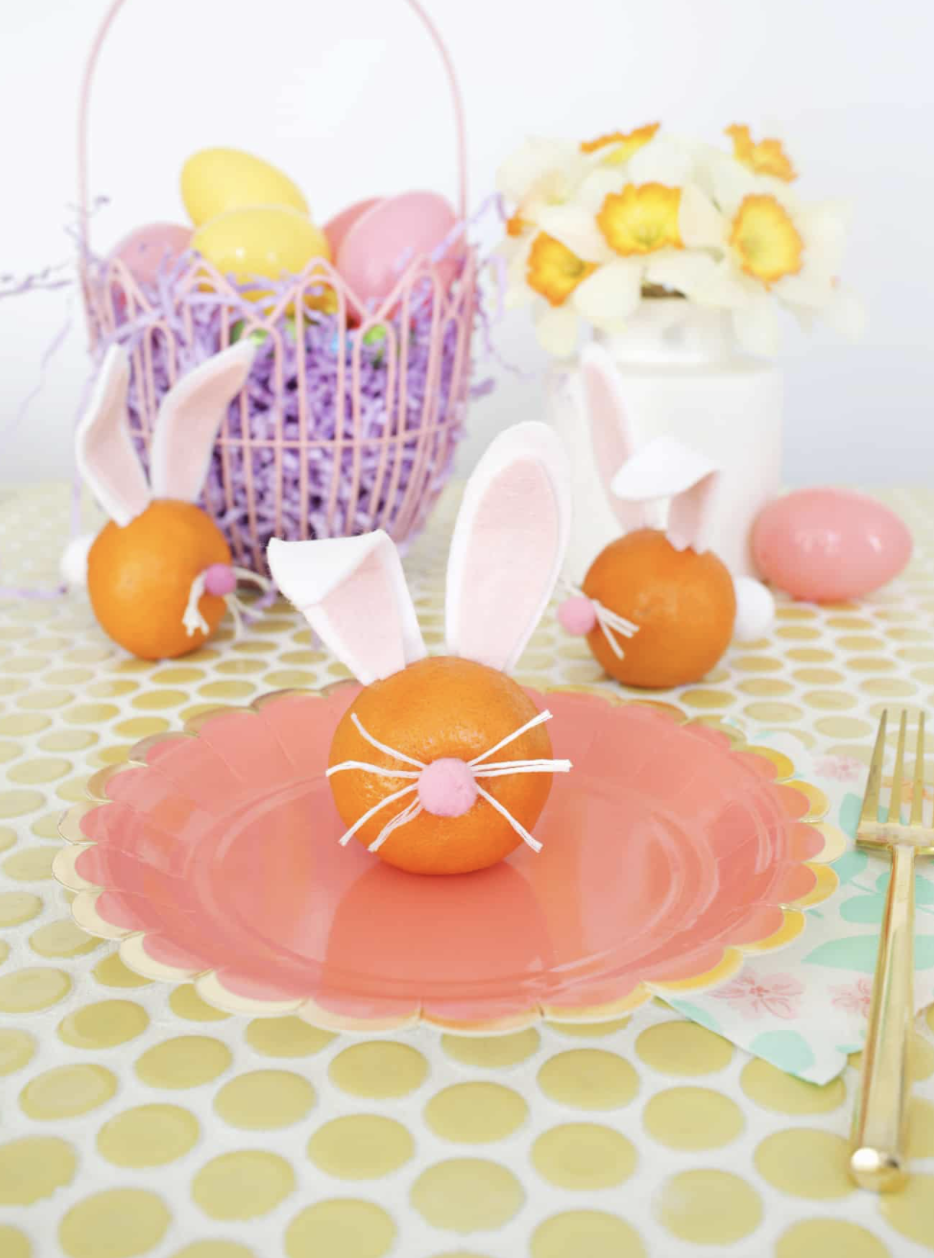 Easter Tissue Paper Honeycomb Centerpiece Bunnies N Basket 12" x 9 1/2" NOS 