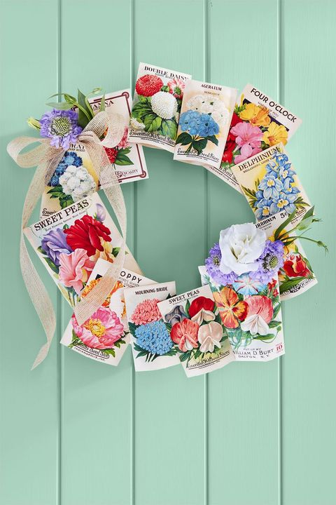 easter wreath seed packet wreath