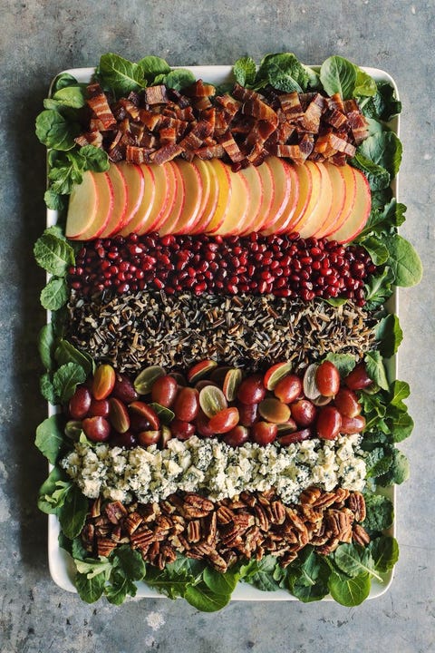 holiday wild rice salad on platter