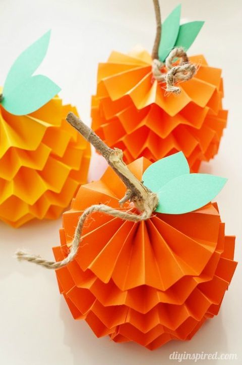easy halloween crafts for kids paper pumpkins