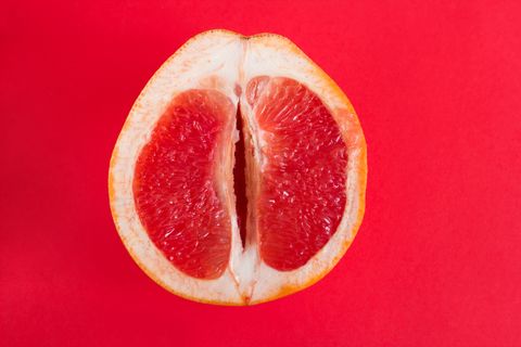 a fruit that looks like a vulva