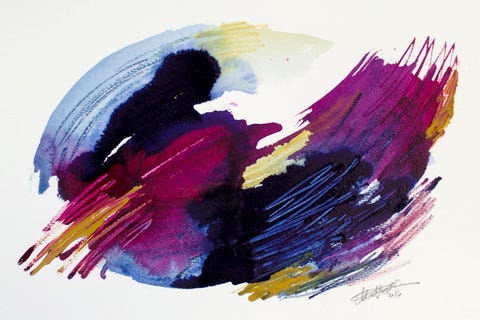 Purple, Magenta, Violet, Colorfulness, Paint, Pink, Art paint, Art, Watercolor paint, Artwork, 