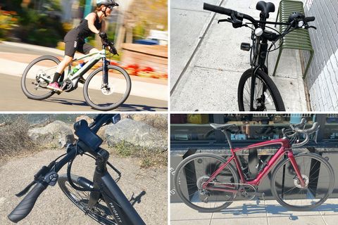 collage of different ebikes