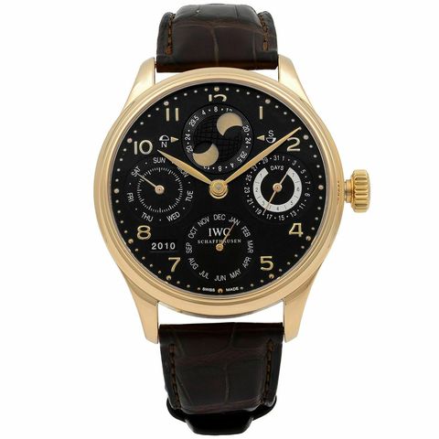iwc portugieser men's black watch iw503202