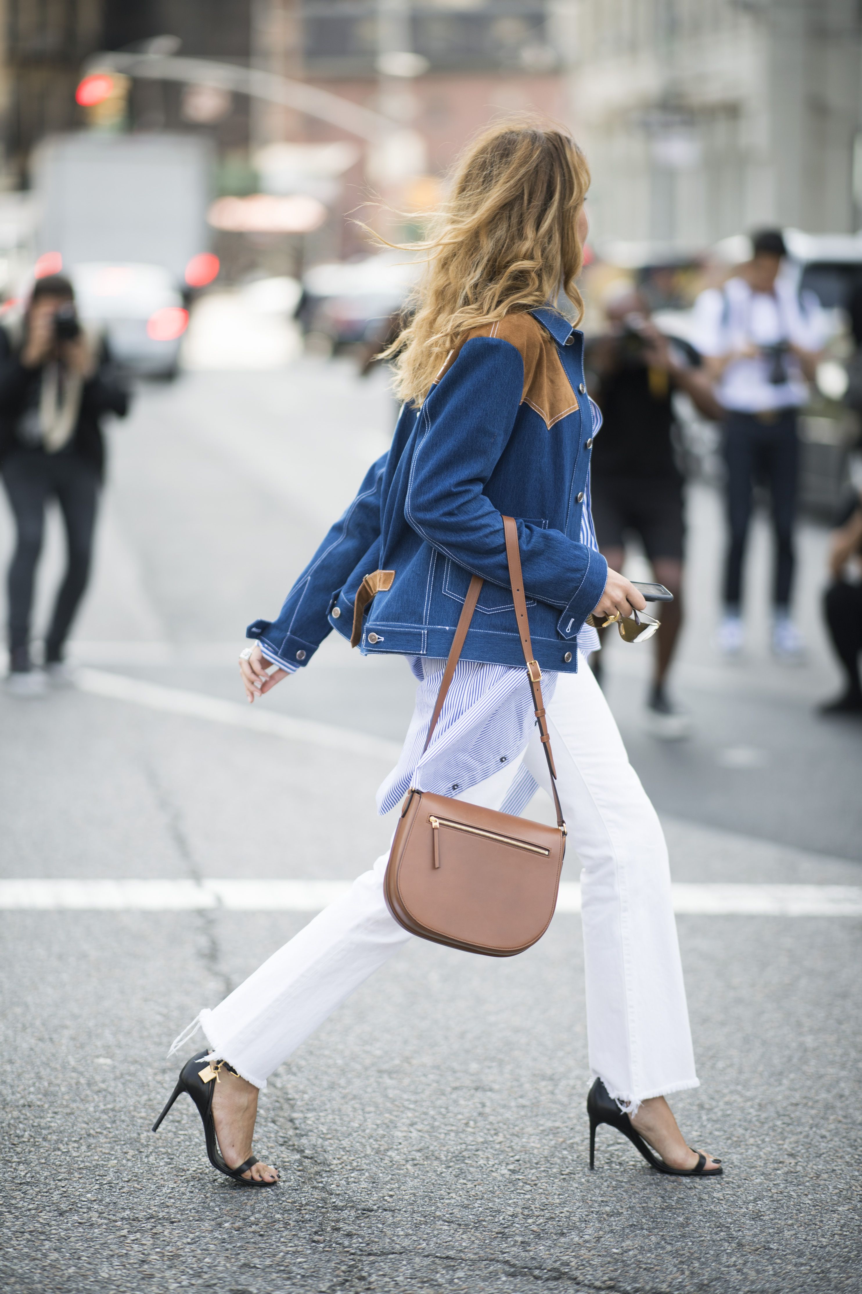 girl wearing jeans jacket