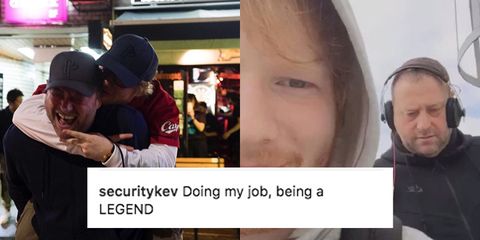 Ed Sheeran's bodyguard's Instagram is an undiscovered joy