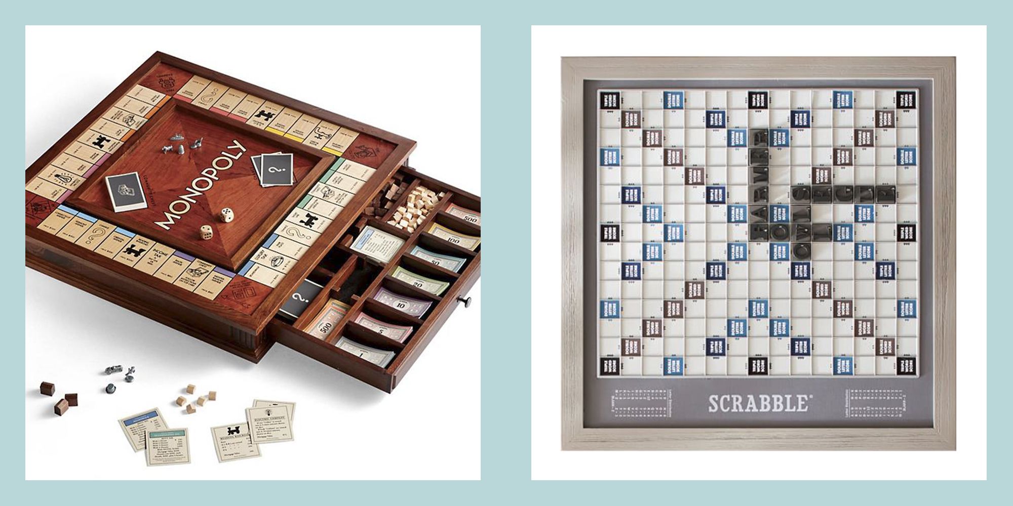 Wood Scrabble Deluxe Classic Edition 