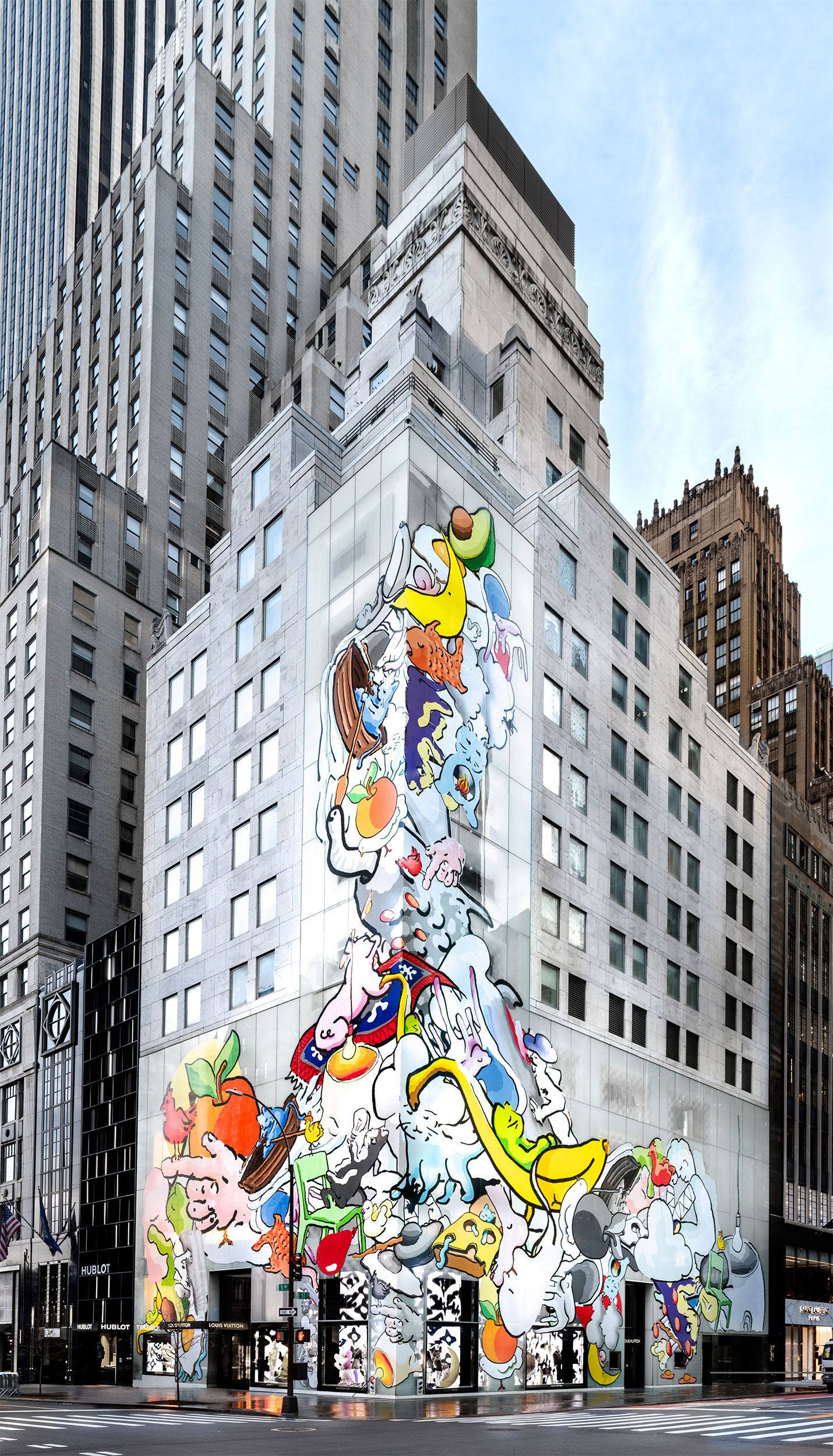 vidne billedtekst Definere Louis Vuitton's NYC Flagship Gets a Surrealist Urs Fischer Mural