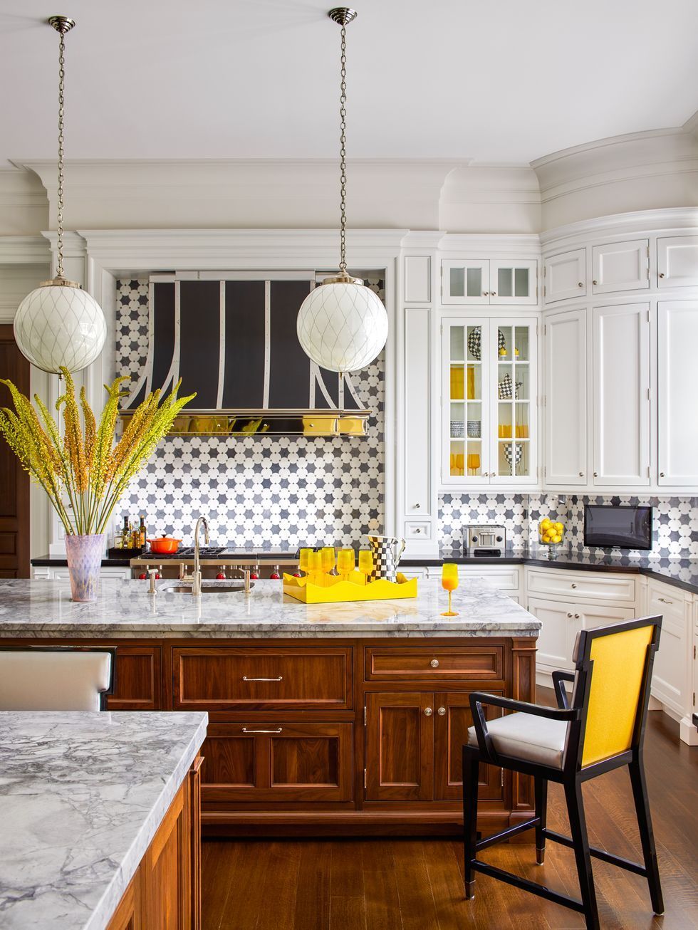 yellow pendant kitchen light