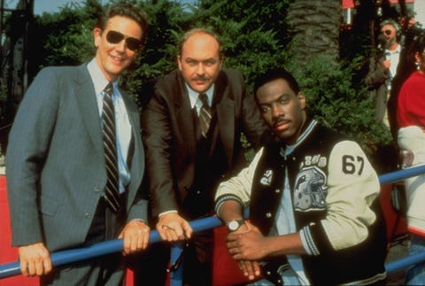 eddie murphy, john ashton and judge reinhold in beverly hills police