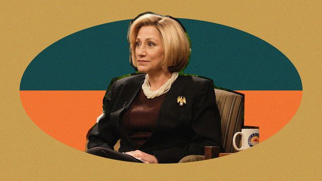 edie falco as hillary clinton in 'american crime story impeachment'