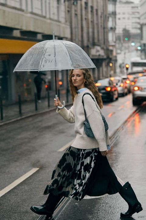 Photograph, Street fashion, Snapshot, Pedestrian, Fashion, Rain, Umbrella, Street, Human, Photography, 