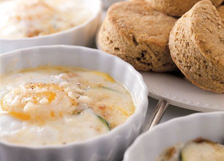 Baked Eggs With Cheese and Zucchini