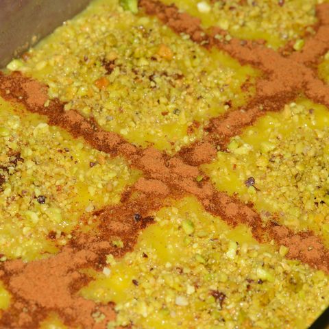 eid al fitr food persian rice pudding dessert called sholeh zard