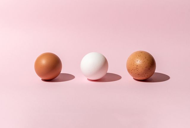 drie eieren op een rijtje