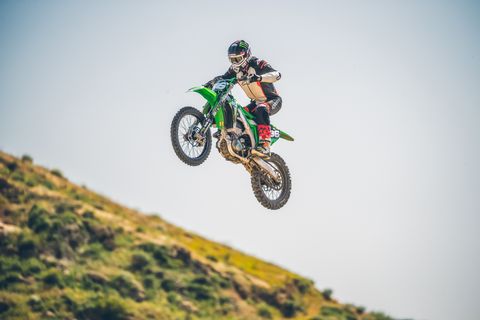 Land vehicle, Motocross, Vehicle, Freestyle motocross, Motorcycle, Motorcycling, Extreme sport, Jumping, Racing, Motorcycle racing, 