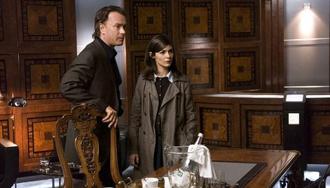 Escena de 'El Código Da Vinci' (2006), con Tom Hanks y Audrey Tautou.