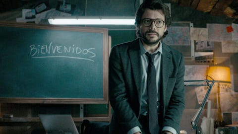 La casa de papel El Profesor el profesor alvaro morte en la casa de papel