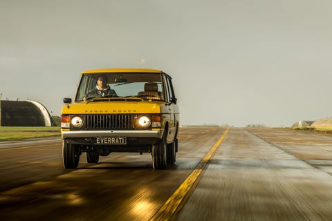 man driving range rover classic from everrati