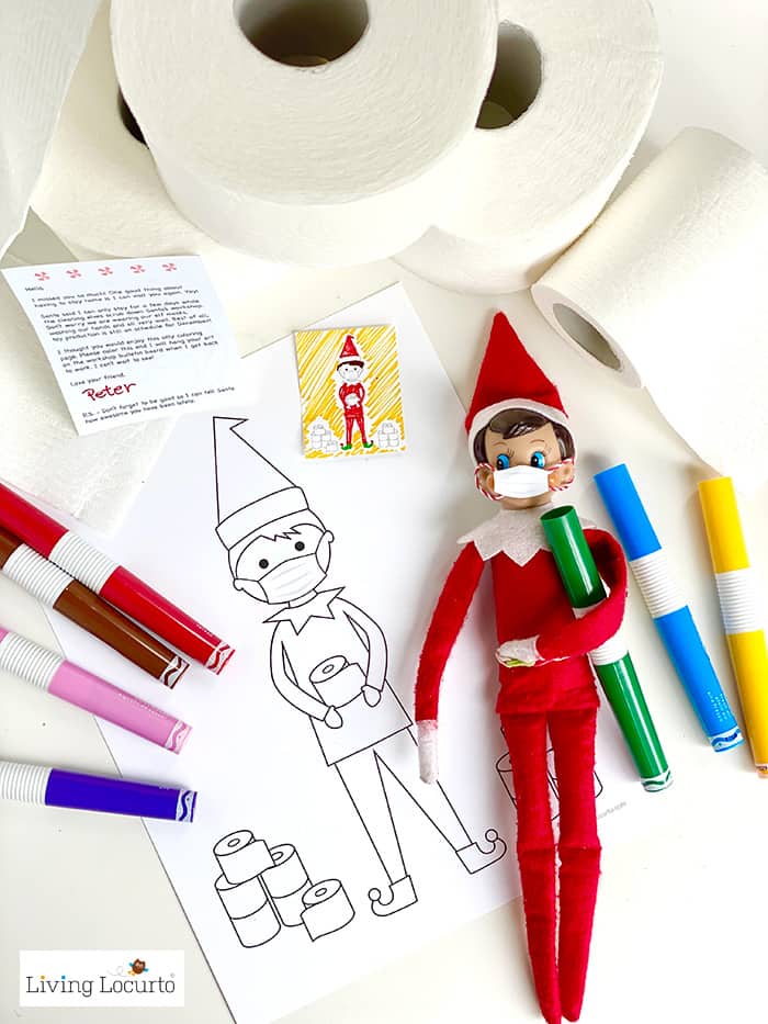 elf on the shelf free printable coloring pages