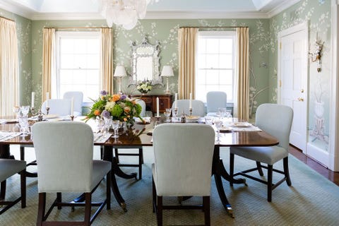 dining room transformation elizabeth cook wallpaper