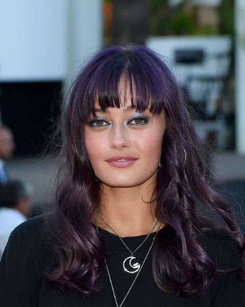 Black Hair With Purple Bangs