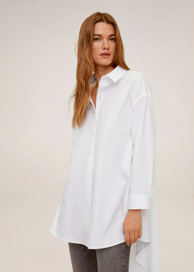 camisas blancas mango