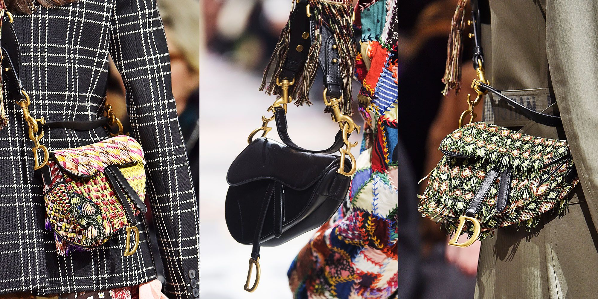 dior saddle bag runway