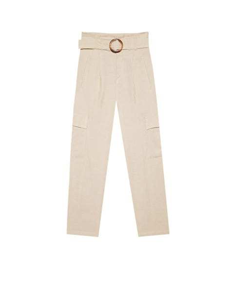beige cargos stradivarius