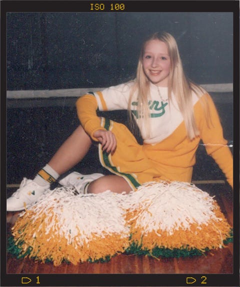 jamie in a cheerleading uniform