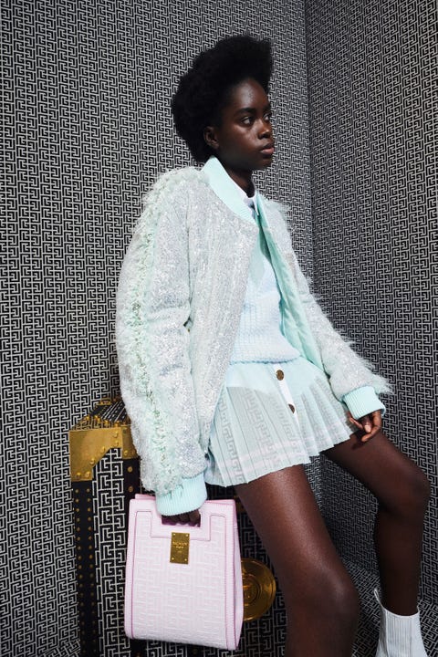 Balmain pre-fall 2021 stealth logo trend