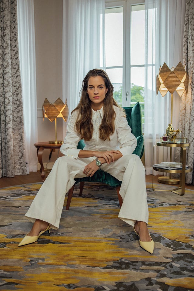 cleopatra oettingen spielberg’s latest campaign for breitling watches