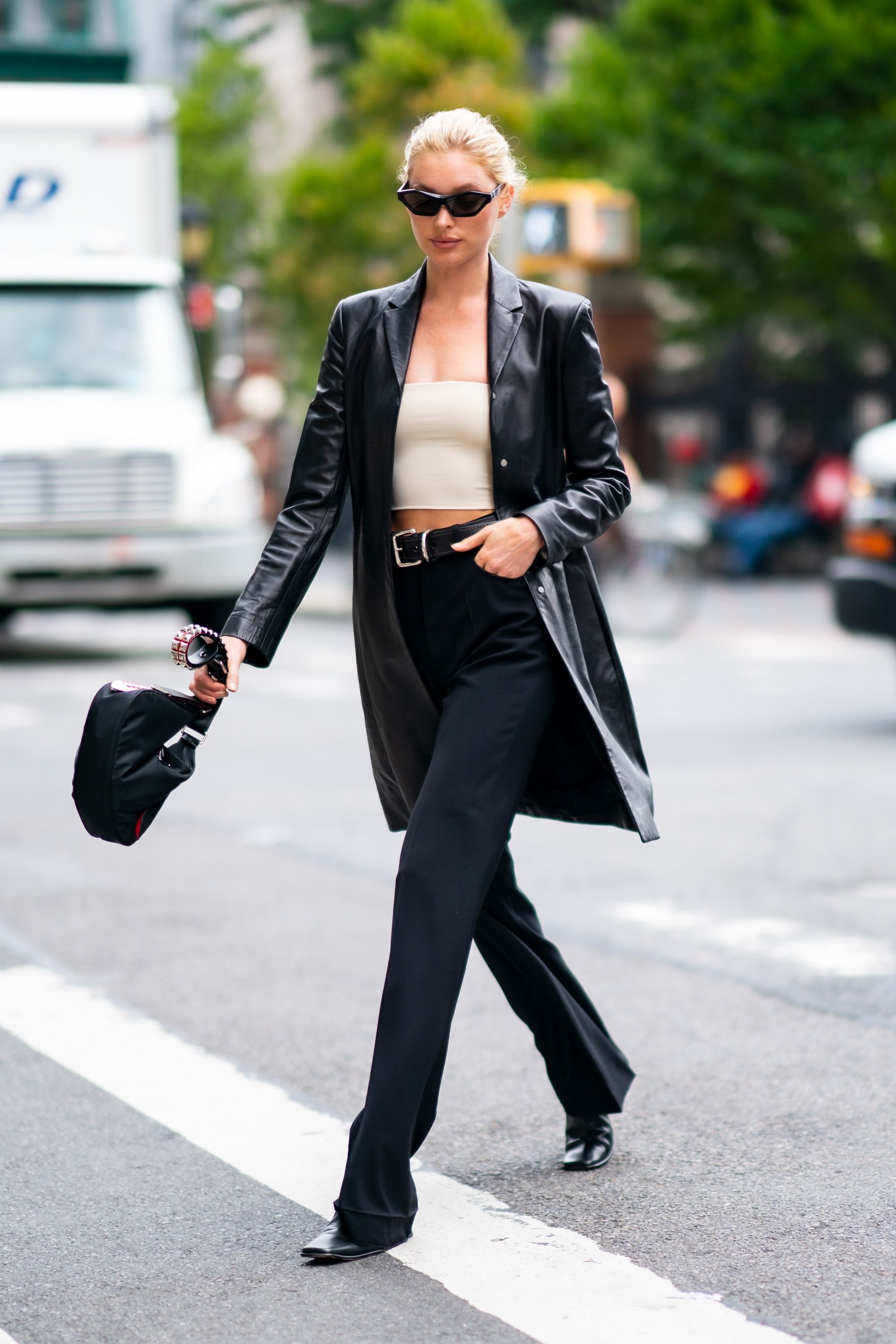 Aust Leather Coat black street-fashion look Fashion Coats Leather Coats 