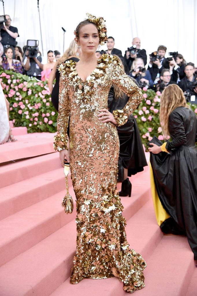 met gala 2019 gold dress