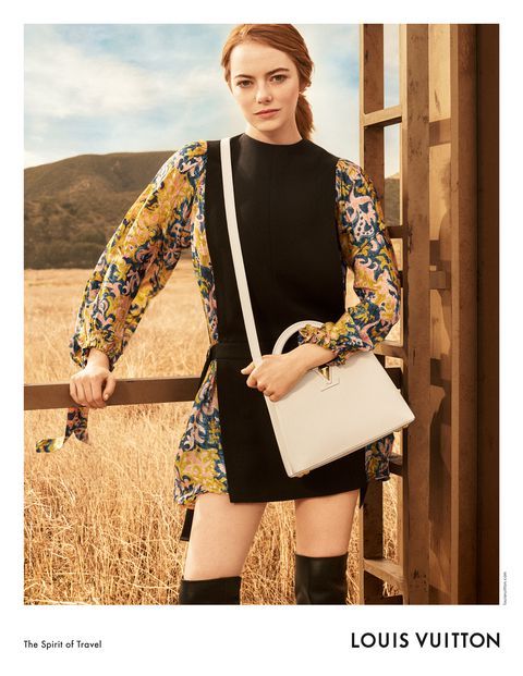 tang en million Industriel Emma Stone's First Louis Vuitton Campaign - Emma Models Prefall Collection  in California Desert Photos